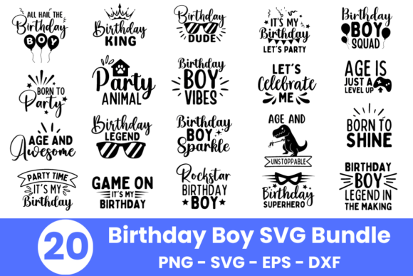 20 Birthday Boy Special SVG Bundle