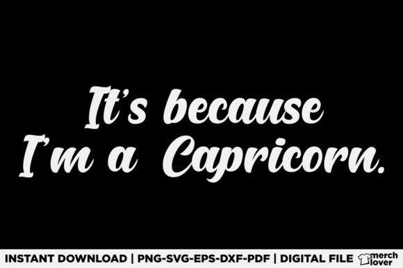 Capricorn Zodiac SVG: Graphics for T-Shirt Designs