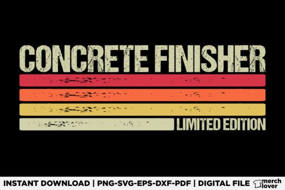 Concrete Finisher Birthday Job Title Graphics and T-Shirt Designs
