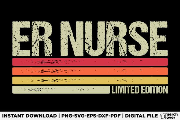 Er Nurse Birthday Job Title T-Shirt Graphics and T-Shirt Designs