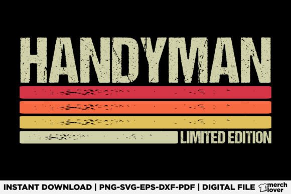 Handyman Birthday Job Title T-Shirt Graphics & T-Shirt Designs