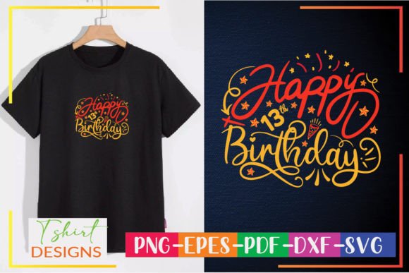 Happy 13th Birthday SVG Graphics