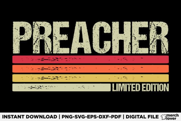 Preacher Birthday Job Title T-Shirt Graphics and T-Shirt Designs