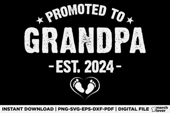 Promoted to Grandpa 2024 Graphics for T-Shirt Designs