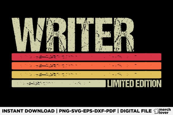 Writer Birthday Job Title T-Shirt Graphics